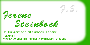 ferenc steinbock business card